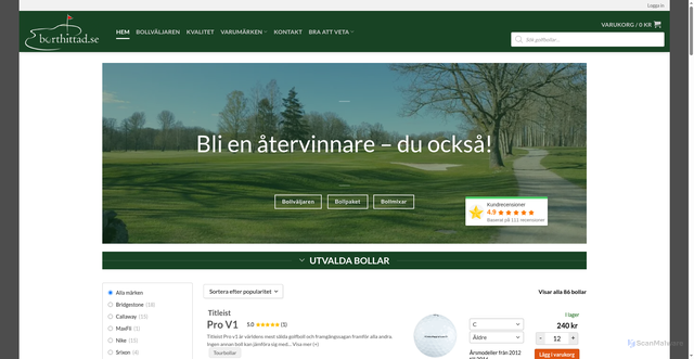Security scan screenshot of https://borthittad.se