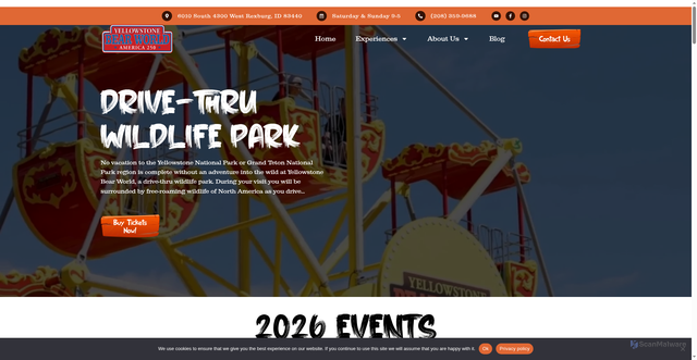 Security scan screenshot of https://yellowstonebearworld.com/