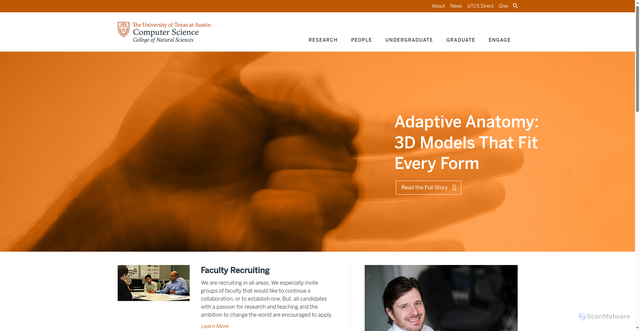 Security scan screenshot of https://www.cs.utexas.edu