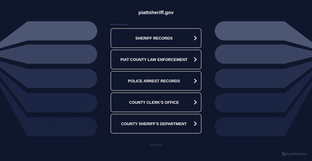 Security scan screenshot of http://piattsheriff.gov/