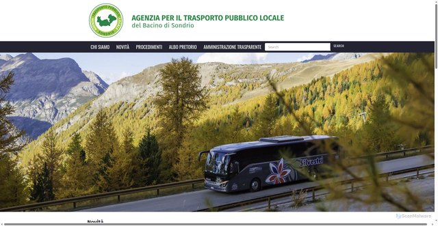 Security scan screenshot of https://www.agenziatplsondrio.it/