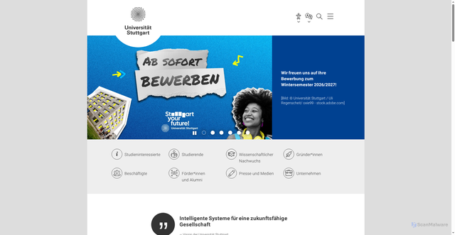 Security scan screenshot of https://uni-stuttgart.de