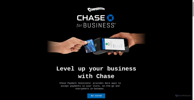 Security scan screenshot of https://v-ext-chase-business-complexcon.vercel.app/