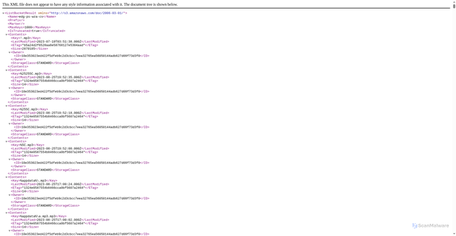 Security scan screenshot of https://audio.powerspeak.edgenuity.com