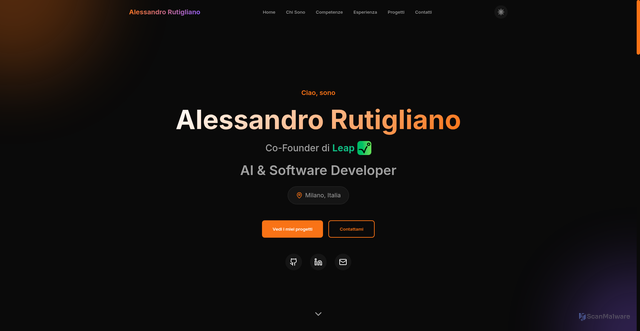 Security scan screenshot of https://alessandrorutigliano.it/