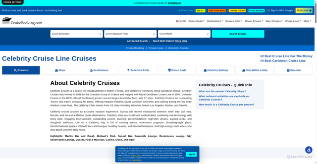 Security scan screenshot of https://www.cruisebooking.com/cruise-lines/celebrity-cruises