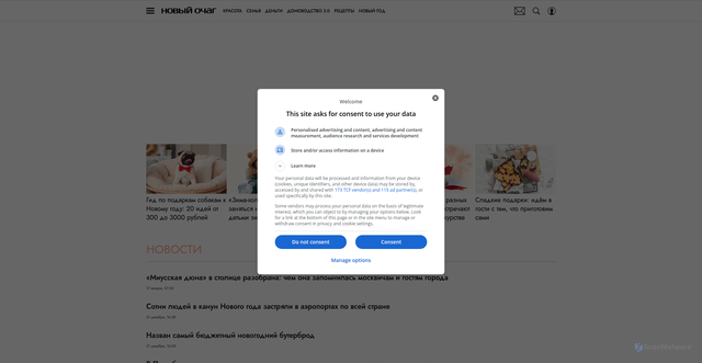 Security scan screenshot of https://www.novochag.ru