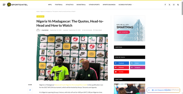Security scan screenshot of https://sportsintel.ng/2026/09/24/nigeria-vs-madagascar-the-quotes-head-to-head-and-how-to-watch/