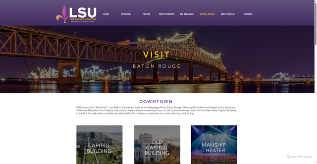 Security scan screenshot of https://www.lsuhsc-emrpbr.com/livinginbatonrouge