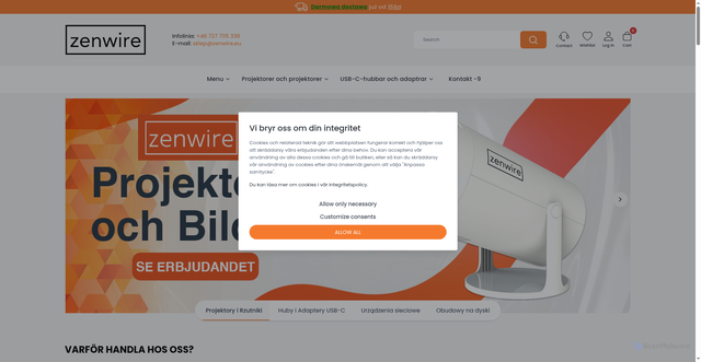 Security scan screenshot of https://zenwire-group.se