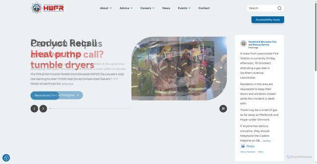 Security scan screenshot of https://www.hwfire.org.uk/