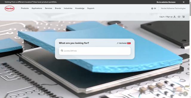 Security scan screenshot of https://next.henkel-adhesives.com