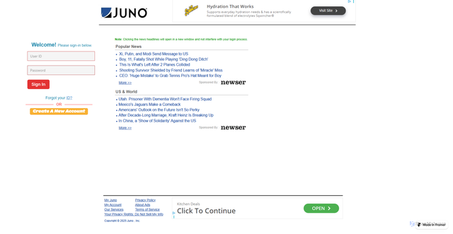 Security scan screenshot of https://myjuno-login.framer.website/home-2