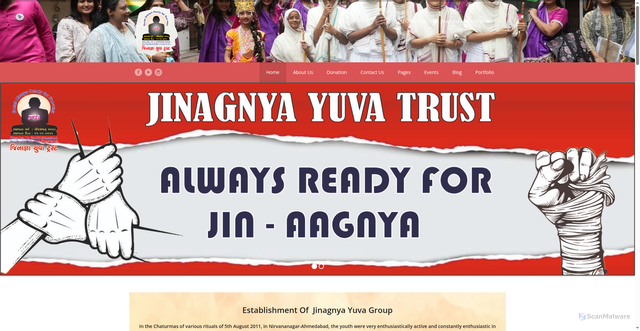 Security scan screenshot of https://jinagnyayuvatrust.org