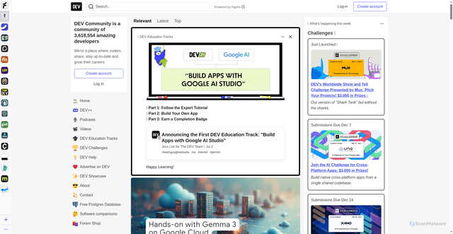 Security scan screenshot of https://assets.dev.to/