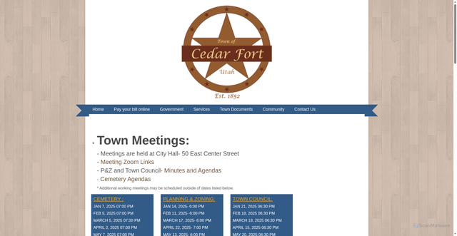 Security scan screenshot of https://www.cedarfort.gov/