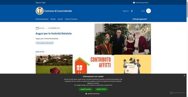 Security scan screenshot of https://www.comune.locorotondo.ba.it/it