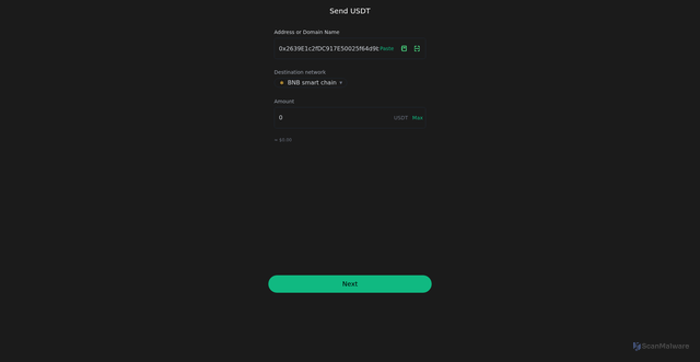 Security scan screenshot of https://pay-bnb-wallet.vercel.app/