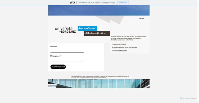 Security scan screenshot of https://crpvconfirmationco.wixsite.com/my-site-1