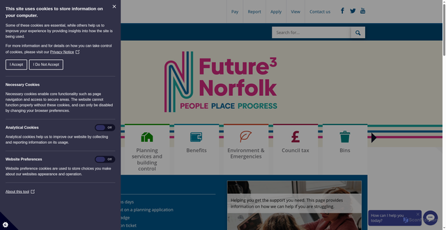 Security scan screenshot of https://www.north-norfolk.gov.uk/