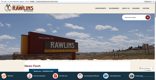 Security scan screenshot of https://rawlinswy.gov/