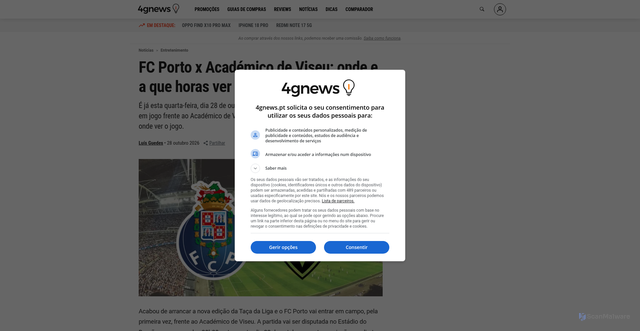 Security scan screenshot of https://4gnews.pt/fc-porto-x-academico-de-viseu-onde-e-a-que-horas-ver-o-jogo-da-taca-da-liga/