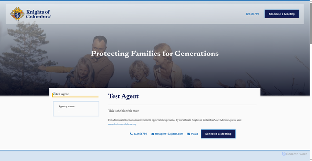 Security scan screenshot of http://agent-site-test-agent.pages.dev/
