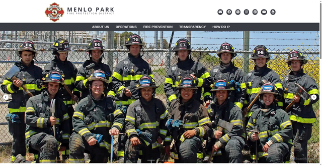 Security scan screenshot of https://www.menlofire.gov/