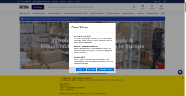 Security scan screenshot of https://bankoflamps.com