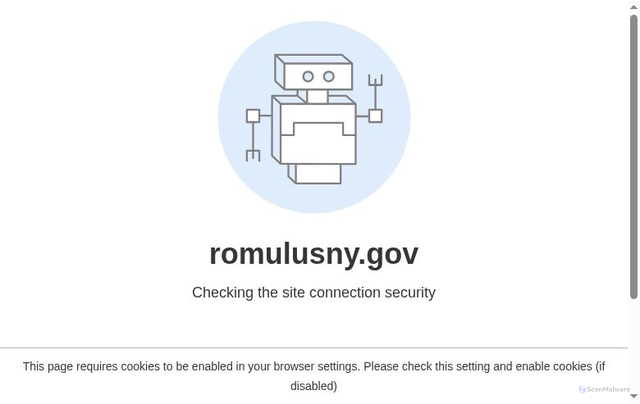 Security scan screenshot of https://romulusny.gov/
