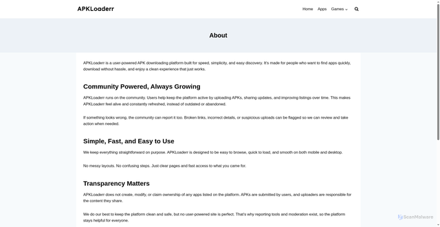 Security scan screenshot of https://apkloaderr.com/?p=72