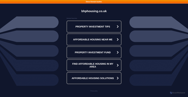 Security scan screenshot of http://www.bhphousing.co.uk/