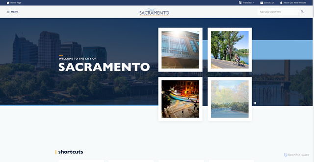 Security scan screenshot of https://www.cityofsacramento.gov/