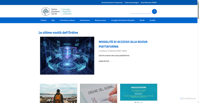 Security scan screenshot of https://ordineaslombardia.it/