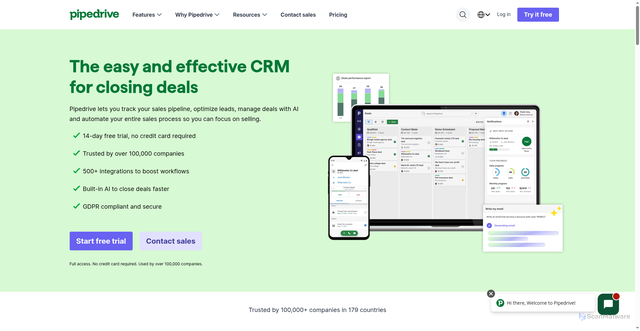 Security scan screenshot of https://pipedrive.com