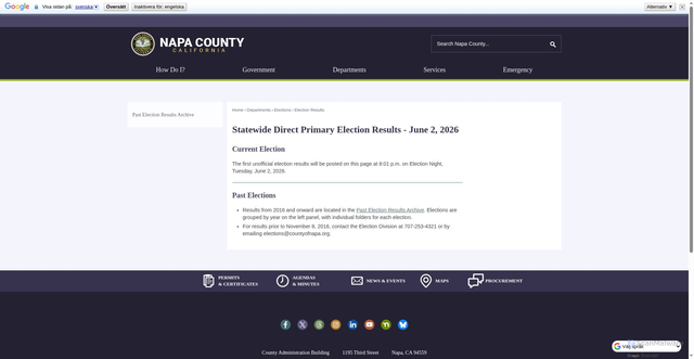 Security scan screenshot of https://www.napacounty.gov/402/Election-Results