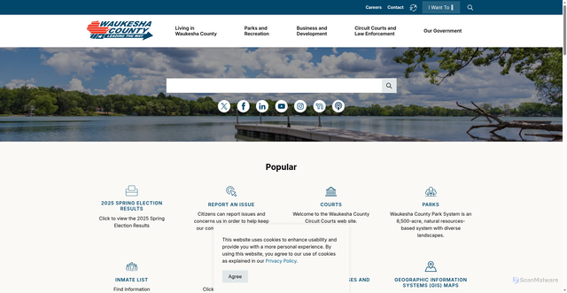 Security scan screenshot of https://www.waukeshacounty.gov/