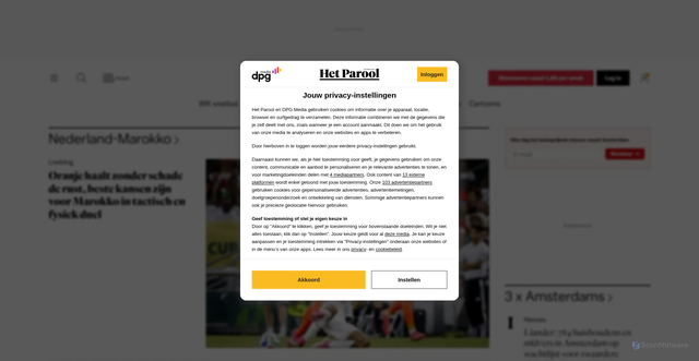 Security scan screenshot of https://www.parool.nl/sport/fc-twente-haalt-buitenkans-wout-weghorst-op-bij-ajax-dit-is-een-bijzondere-transfer-voor-mij~b3237d43/