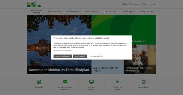 Security scan screenshot of https://www.umea.se/