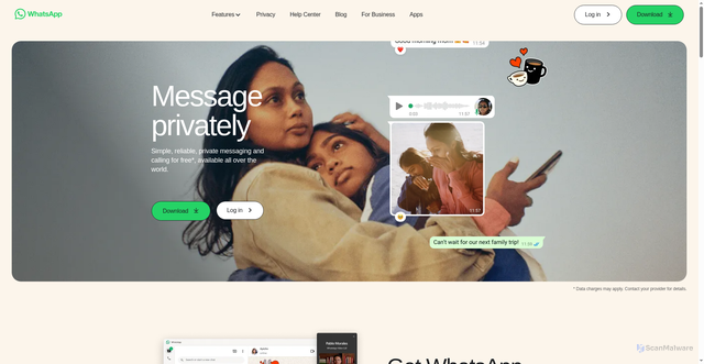 Security scan screenshot of https://whatsapp.com/