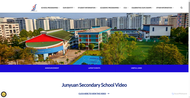 Security scan screenshot of https://junyuansec.moe.edu.sg