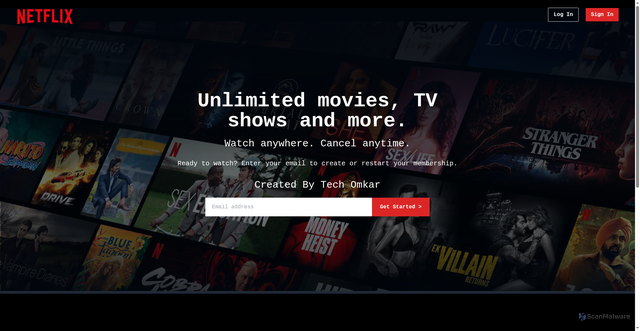 Security scan screenshot of https://netflix-clone-red-five.vercel.app/?cachebust=1
