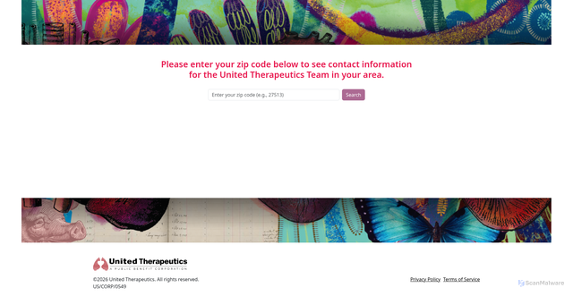 Security scan screenshot of https://unitedtherapeuticssupportteam.com