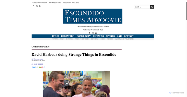 Security scan screenshot of https://www.times-advocate.com/articles/david-harbour-doing-strange-things-in-escondido/