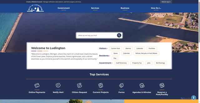 Security scan screenshot of https://www.ludington.mi.us/