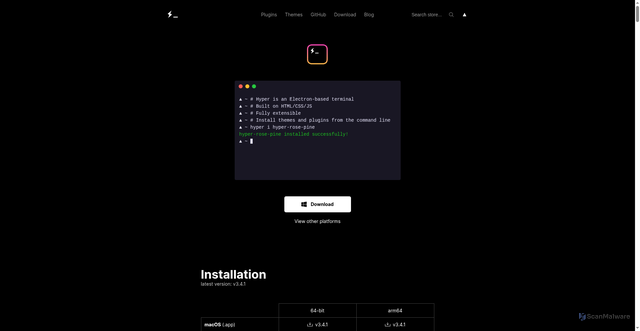 Security scan screenshot of https://hyper.is