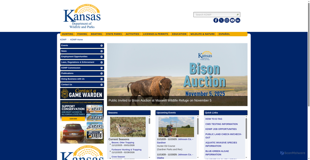 Security scan screenshot of https://ksoutdoors.gov/