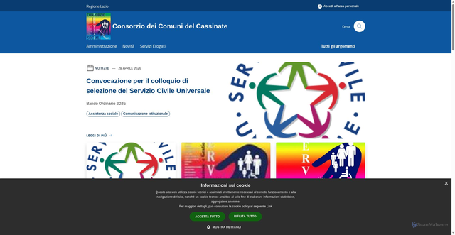 Security scan screenshot of https://www.consorzioservizisociali.fr.it