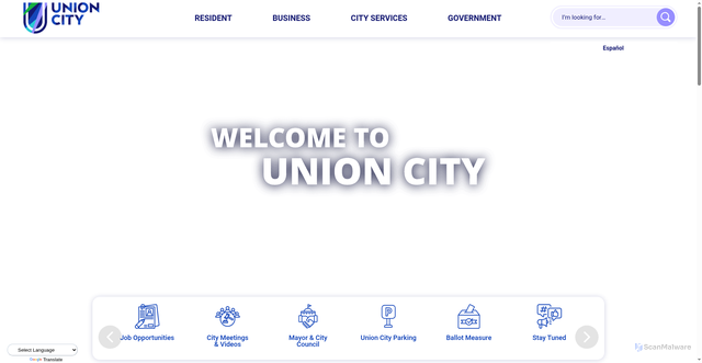 Security scan screenshot of https://www.unioncityca.gov/