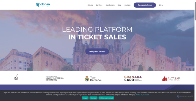 Security scan screenshot of https://clorian.com